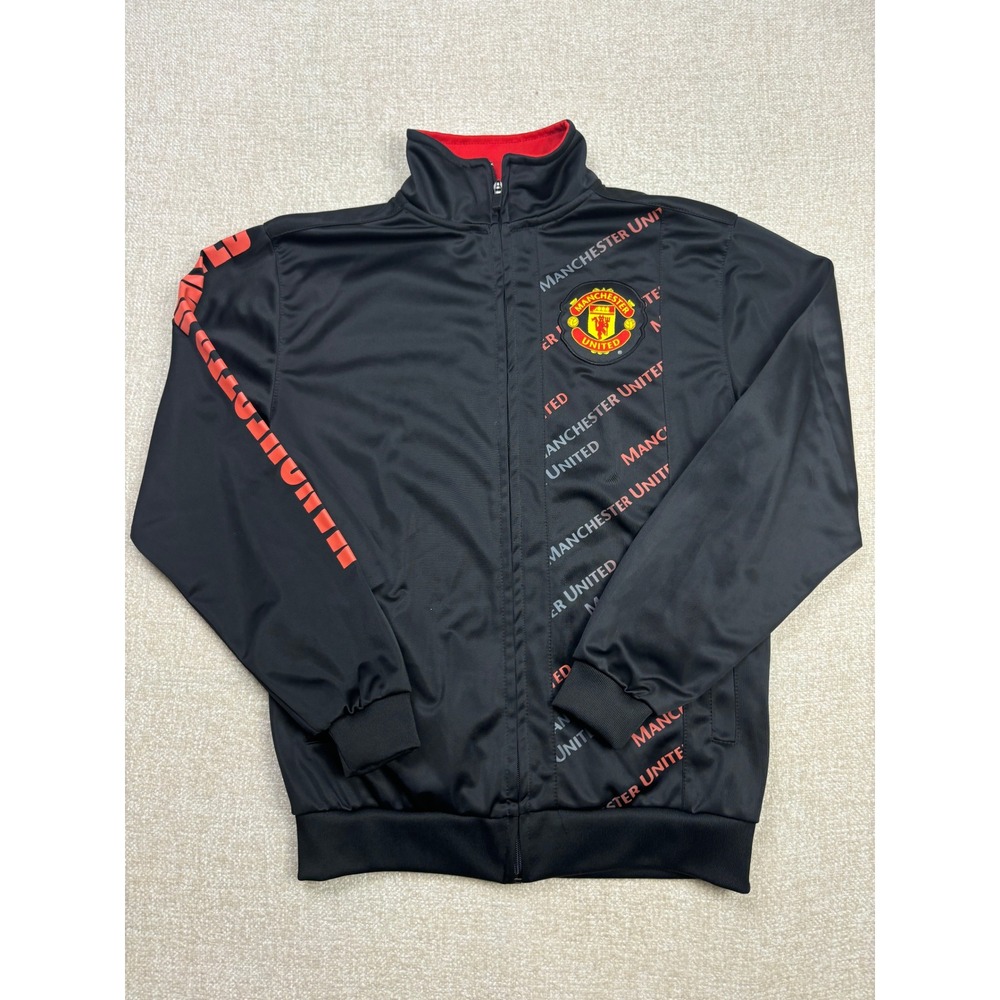 Manchester United Fifth Sun Mens Track Jacket Black Red Full Zip Soccer Small
